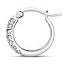 1/4 Carat 4-Row Diamond Hoop Earrings, 1/2 Inch Image-4
