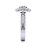 1 1/2 Carat Double Halo Round Diamond Engagement Ring in 14K White Gold Image-3