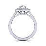 1 1/2 Carat Double Halo Round Diamond Engagement Ring in 14K White Gold Image-4