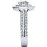 2 Carat Double Halo Round Diamond Engagement Ring in 14K White Gold Image-4