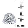 2 Carat Double Halo Round Diamond Engagement Ring in 14K White Gold Image-5