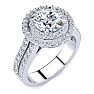 2 1/2 Carat Double Halo Round Diamond Engagement Ring in 14K White Gold

 Image-2