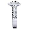 2 1/2 Carat Double Halo Round Diamond Engagement Ring in 14K White Gold

 Image-4