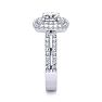 1 1/2 Carat Double Halo Cushion Cut Diamond Engagement Ring in 14 Karat White Gold
 Image-3
