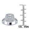 1 1/2 Carat Double Halo Cushion Cut Diamond Engagement Ring in 14 Karat White Gold
 Image-5