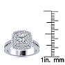 1 1/2 Carat Double Halo Cushion Cut Diamond Engagement Ring in 14 Karat White Gold
 Image-5