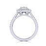 2 Carat Double Halo Cushion Cut Diamond Engagement Ring in 14 Karat White Gold Image-4