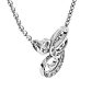 Letter G Diamond Initial Necklace In White Gold With 6 Diamonds Image-3