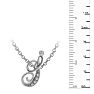 Letter I Diamond Initial Necklace In White Gold With 6 Diamonds Image-6