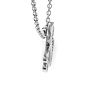 Letter J Diamond Initial Necklace In White Gold With 6 Diamonds Image-5