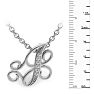 Letter J Diamond Initial Necklace In White Gold With 6 Diamonds Image-6