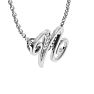 Letter N Diamond Initial Necklace In White Gold With 6 Diamonds Image-3