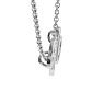 Letter N Diamond Initial Necklace In White Gold With 6 Diamonds Image-5