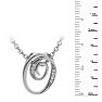 Letter O Diamond Initial Necklace In White Gold With 6 Diamonds Image-6