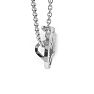 Letter Q Diamond Initial Necklace In White Gold With 6 Diamonds Image-5