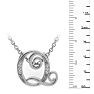 Letter Q Diamond Initial Necklace In White Gold With 6 Diamonds Image-6