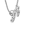 Letter R Diamond Initial Necklace In White Gold With 6 Diamonds Image-4