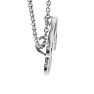 Letter R Diamond Initial Necklace In White Gold With 6 Diamonds Image-5