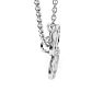 Letter S Diamond Initial Necklace In White Gold With 6 Diamonds Image-5