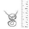 Letter S Diamond Initial Necklace In White Gold With 6 Diamonds Image-6