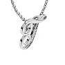 Letter T Diamond Initial Necklace In White Gold With 6 Diamonds Image-3