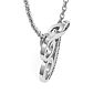 Letter T Diamond Initial Necklace In White Gold With 6 Diamonds Image-4