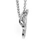 Letter T Diamond Initial Necklace In White Gold With 6 Diamonds Image-5
