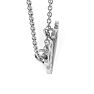 Letter V Diamond Initial Necklace In White Gold With 6 Diamonds Image-5