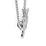 Letter X Diamond Initial Necklace In White Gold With 6 Diamonds Image-5