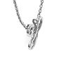 Letter Y Diamond Initial Necklace In White Gold With 6 Diamonds Image-4
