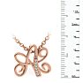 Letter A Diamond Initial Necklace In Rose Gold With 6 Diamonds Image-6