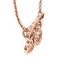 Letter B Diamond Initial Necklace In Rose Gold With 6 Diamonds Image-4