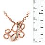 Letter J Diamond Initial Necklace In Rose Gold With 6 Diamonds Image-6