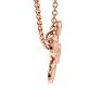Letter K Diamond Initial Necklace In Rose Gold With 6 Diamonds Image-5