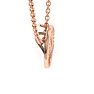 Letter O Diamond Initial Necklace In Rose Gold With 6 Diamonds Image-5