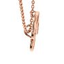 Letter R Diamond Initial Necklace In Rose Gold With 6 Diamonds Image-5