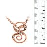 Letter S Diamond Initial Necklace In Rose Gold With 6 Diamonds Image-6