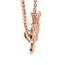 Letter X Diamond Initial Necklace In Rose Gold With 6 Diamonds Image-5
