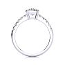 1 3/4 Carat Traditional Diamond Engagement Ring with 1 1/2 Carat Center Cushion Cut Solitaire In White Gold  Image-3