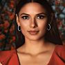 14K White Gold 2 Carat Diamond Three Quarter Hoop Earrings Image-5