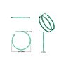 14K White Gold 2 Carat Diamond Three Quarter Hoop Earrings Image-6