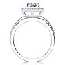 2 Carat Princess Cut Halo Diamond Bridal Set in 14k White Gold Image-2