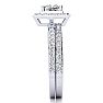 2 Carat Princess Cut Halo Diamond Bridal Set in 14k White Gold Image-3