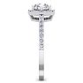 1 Carat Halo Diamond Engagement Ring In 14 Karat White Gold Image-4