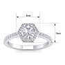 1 Carat Halo Diamond Engagement Ring In 14 Karat White Gold Image-5