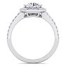 1 1/2 Carat Halo Diamond Engagement Ring In 14 Karat White Gold Image-3