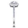 1 1/2 Carat Halo Diamond Engagement Ring In 14 Karat White Gold Image-4