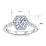 1 1/2 Carat Halo Diamond Engagement Ring In 14 Karat White Gold Image-5