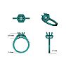 1 1/2 Carat Halo Diamond Engagement Ring In 14 Karat White Gold Image-7