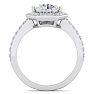 2 Carat Halo Diamond Engagement Ring In 14 Karat White Gold Image-3